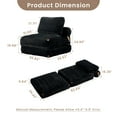 thumbnail image 5 of Ovios Folding Sofa Bed Convertible Futon Chair Bed Sleeper Comfy Fold Out Floor Couch with Pillow Lounge Bed for Small Spaces, Black, 5 of 12