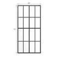 thumbnail image 2 of 34*72" Walk-in Shower Door Clear Tempered Glass Shower Screen Aluminium Framed, 2 of 11
