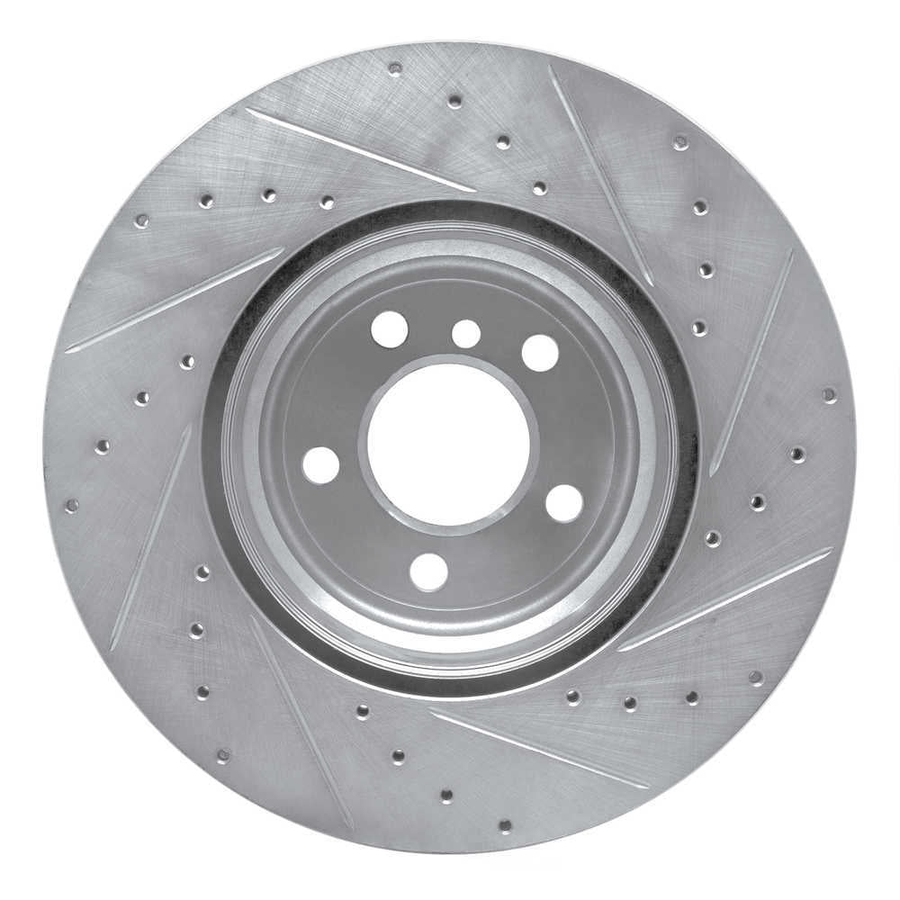 Dynamic Friction Company 631-31141L DFC Brake Rotor - Drilled And Slotted - Silver