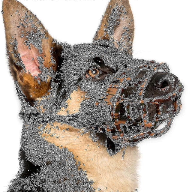 Bozal para perros, bozal de silicona con forma de canasta para perros pequeños, medianos y grandes, bozal de jaula suave que evita morder y masticar, permite beber y jadear, 4, camuflaje