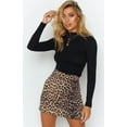 thumbnail image 2 of Wenseny Womens Leopard Pencil Skirt Floral Print Casual Vintage A-line Short Skirts Beige S, 2 of 7