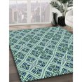 thumbnail image 2 of Tapis Bleu à Motifs, pat2867lblu, 2 of 8