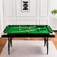 thumbnail image 3 of Pool Table, Folding Billiard Table, Portable & Space-Saving, Realistic Play, Billiard Table Set Includes Balls, Cues, Chalks and Brush, Multi Game Table for Family Movement, 3 of 8