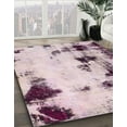thumbnail image 3 of Ahgly Company Machine Washable Indoor Square Abstract Mauve Taupe Purple Area Rugs, 7' Square, 3 of 7