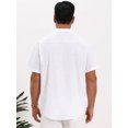 thumbnail image 3 of DARING DIVA Men's Solid Color Stand Collar Short Sleeve Henley Shirts XL White, 3 of 7