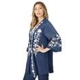 thumbnail image 3 of Roaman's Women's Plus Size Chambray Embroidered wrap, 3 of 6