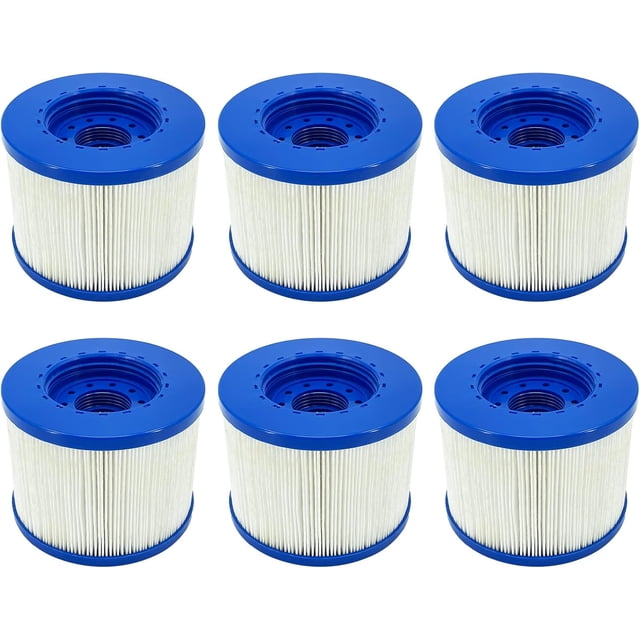 Cost-Effective Spa Filter Cartridge, Hot Tub Filters Replacement With Dirt-Locking Technology, Suitable For Most Jacuzzi Pools, Aerated Filtration Keeps Water Fresh, Easy To Clean And Replace (6PCS)