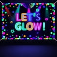 thumbnail image 1 of Telón de fondo fotográfico XJLANTTE Neon Let's Glow Party 1,8 x 1,2 m, 1 of 8