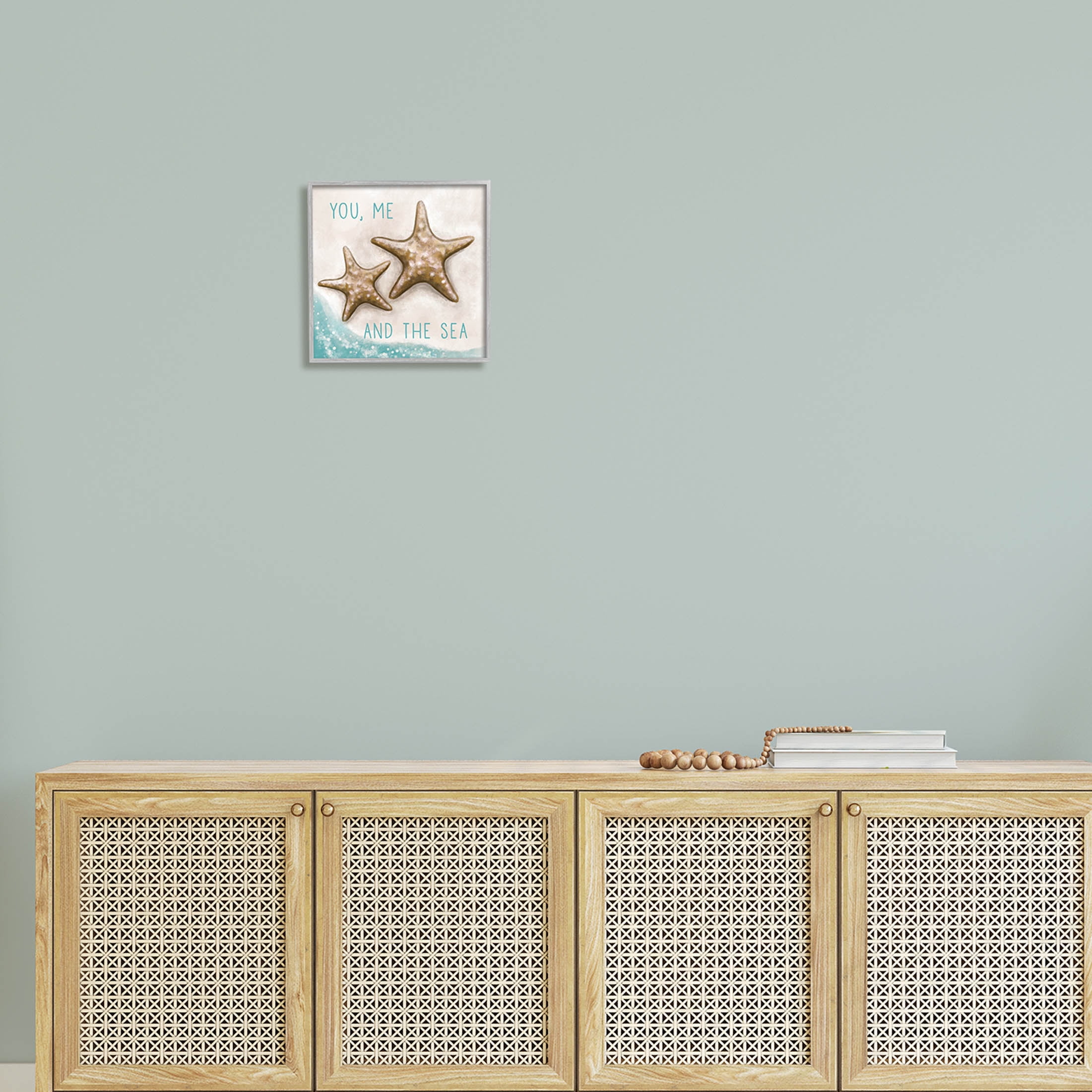 Stupell Industries You Me & Sea Romantic Beach Lover Graphic Art Gray Framed Art Print Wall Art, Design by Elizabeth Tyndall