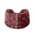 thumbnail image 2 of Certgust Head Scarf for Women Head Wraps for Women Cashew Flower Knotted Tie Elastic Wide Brimmed Yoga Sports Headband Headscarf, 2 of 3