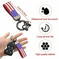 thumbnail image 2 of GASTROPOD Car Keychain with American Flag Charm for Men and Women Genuine Leather Car Keychain Leather Key Chain Holder for Men Leather Car Key Chain and Anti-Lost D-Ring for Men Black, 2 of 7