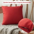 thumbnail image 3 of CJC Outdoor Throw Pillow Covers Waterproof 2 Pack Square Cushion Cases for Patio, Couch, Tent, Garden, Beach and Sofa, 18" x 18", Red, 3 of 9