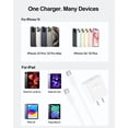 thumbnail image 3 of Cargador de Pared USB C Rápido para IPhone 15/15 Pro/15 Pro Max, 2 Adaptadores PD 35W (MFI) con Cable Trenzado USB C 6 Pies, Compatible con IPhone 15/15 Pro/15 Pro Max, Paquete de 2, 3 of 13