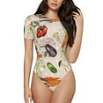 thumbnail image 2 of Picia Cute Vegetables Womens One Piece Swimsuits Modest Tummy Control Bathing Suits Lace Up Slimming Swim Suit-X-Large, 2 of 8