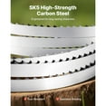 thumbnail image 2 of KFFKFF 72-Inch Bandsaw Blade, 4 TPI with Hardened Teeth, SK5 Carbon Steel, 0.5-Inch Width, Compatible with Various Woodworking Band Saws, Single Pack, 2 of 9