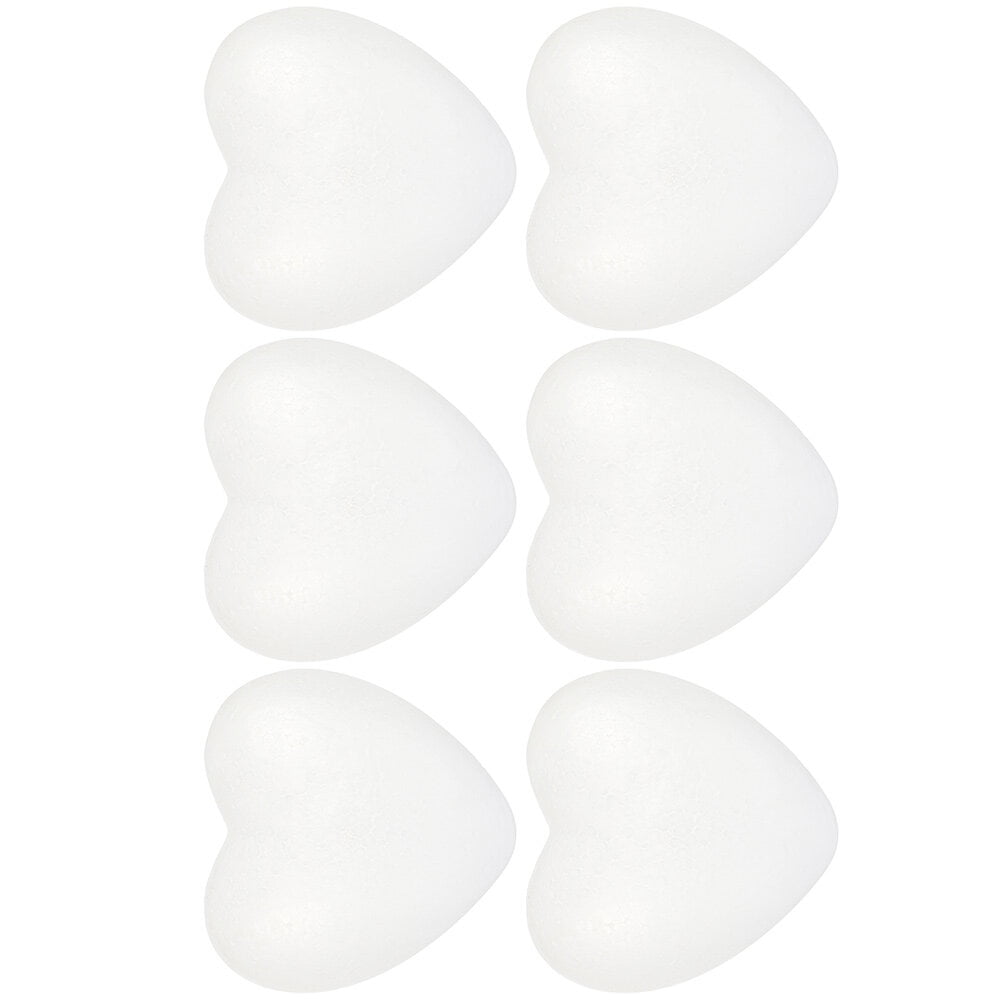 6pcs Craft Foam Balls Heart Shaped Foams Ball Wedding DIY Ornament