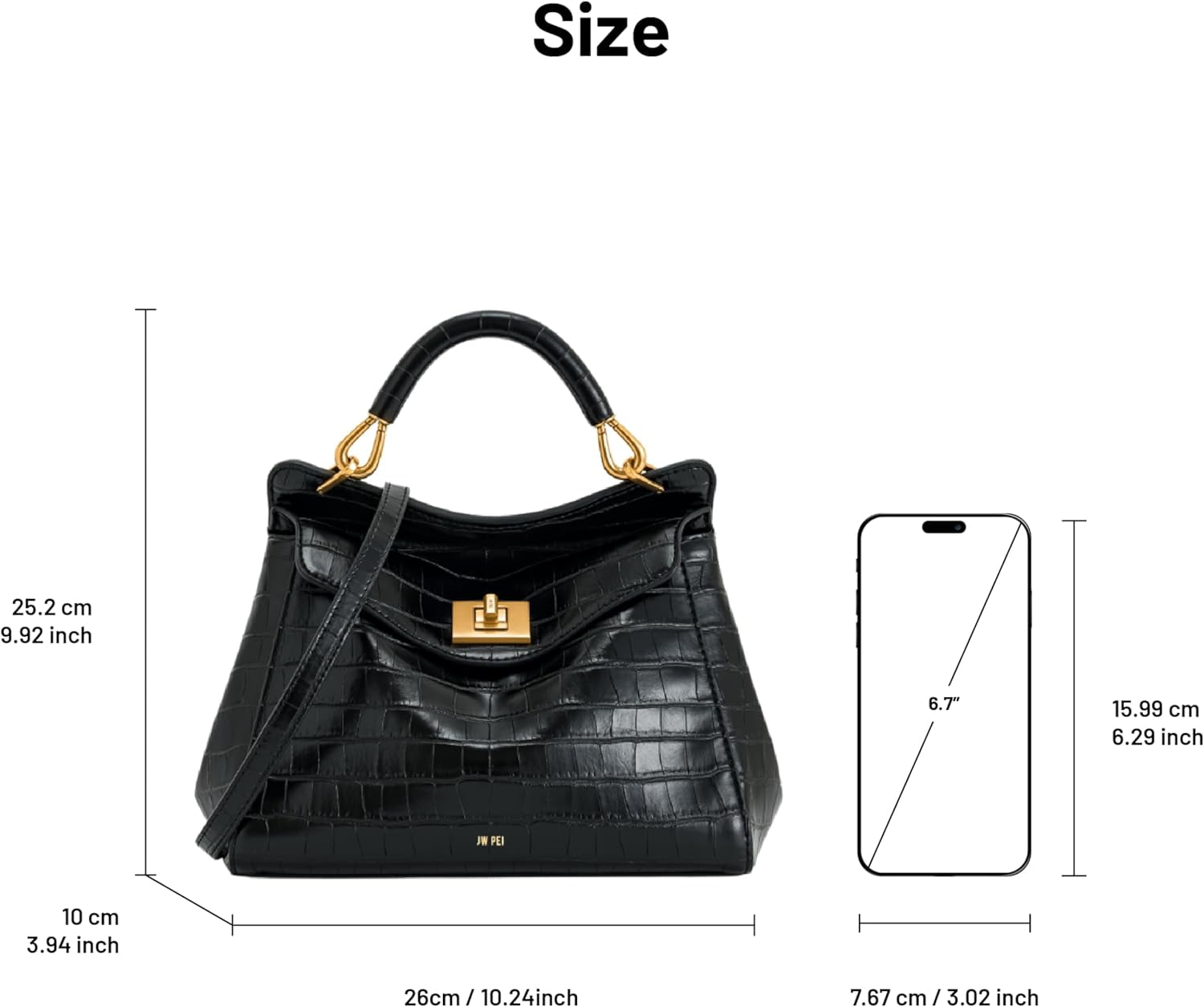 バッグ Lucia Classic Top Handbag Lucia Classic Top Handbag - White | JW PEI