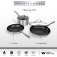 thumbnail image 3 of Granitestone 5-Piece Nonstick Silver Cookware Set Oven & Dishwasher Safe, 3 of 6