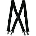 thumbnail image 2 of CTM  Elastic X-Back Black Swivel Hook Suspenders (Men), 2 of 5
