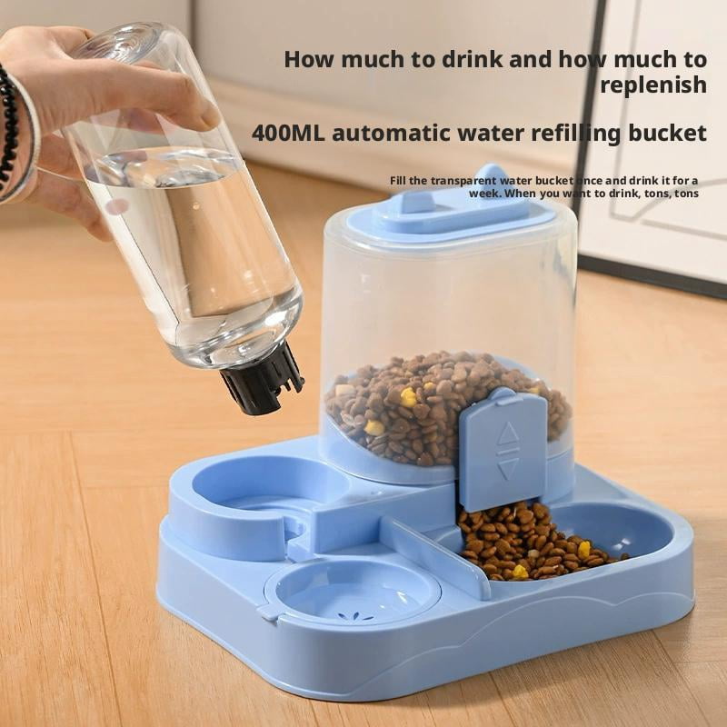 Automatic Cat Feeder And Waterer All-in-One Pet Food Water Dispenser Large Capacity Food Storage Dispenser Pet Supplies