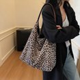 thumbnail image 3 of HUISZJ Leopard Print Shoulder Bag, Women Top Handle Bag, Large Capacity Tote Bag Simple Commuting Bag for Work Travel Outdoor (Beige), 3 of 10