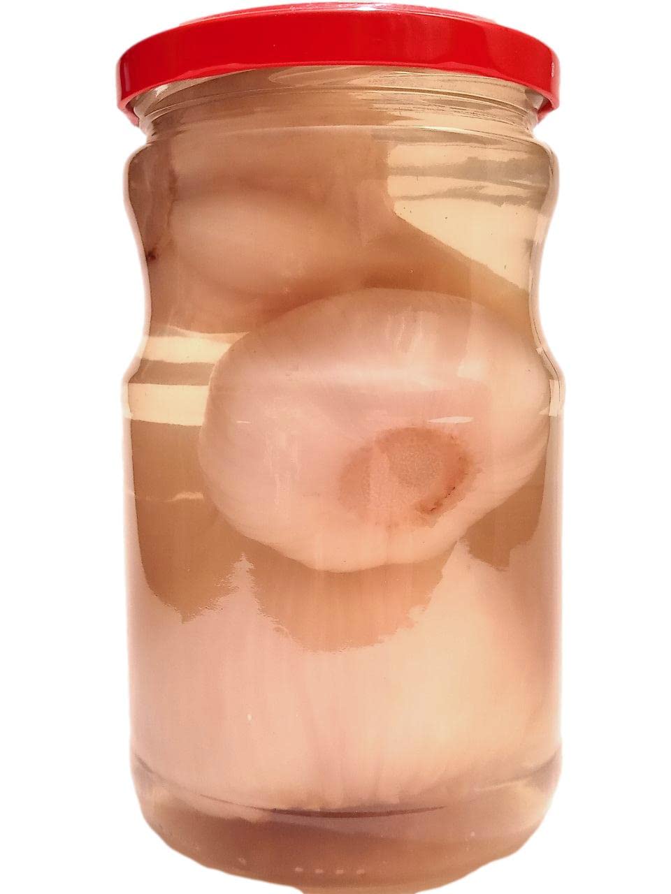 Pickled Garlic Whole in Brine, Crispy and Fresh, Two (2) Glass Jars 24oz (700g)