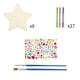 thumbnail image 2 of Kit DIY de campanillas de viento, pentagramas de madera, tubos metálicos, material de arte con pinceles, pegatinas para manualidades, decoración, móvil, adorno colgante con colores rojo, blanco y, 2 of 7