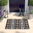 thumbnail image 2 of Brown Triangular Geometric Flannel Non Slip Door Rugs,Washable Door Mats Indoor,Decorative Door Mats,Dirt-Resistant and Absorbent Doormat for Entrance,Bedroom,Kitchen,Bathroom,23.5"x16", 2 of 5