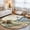 Blue, variant on Farmhouse Washable Round Area Rug 3 ft, Cow Barn Windmill Rustic Countryside Soft Non Slip Rugs Stain Repellent Indoor Felt Carpet for Living Dining Room Bedroom Home Office