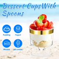thumbnail image 3 of 30 tazas de postre con cucharas doradas, 5 onzas Reutilizables mini taza de postre transparente para parfait de postre para helado de frutas, mousse de fiesta, taza de copa, 3 of 4