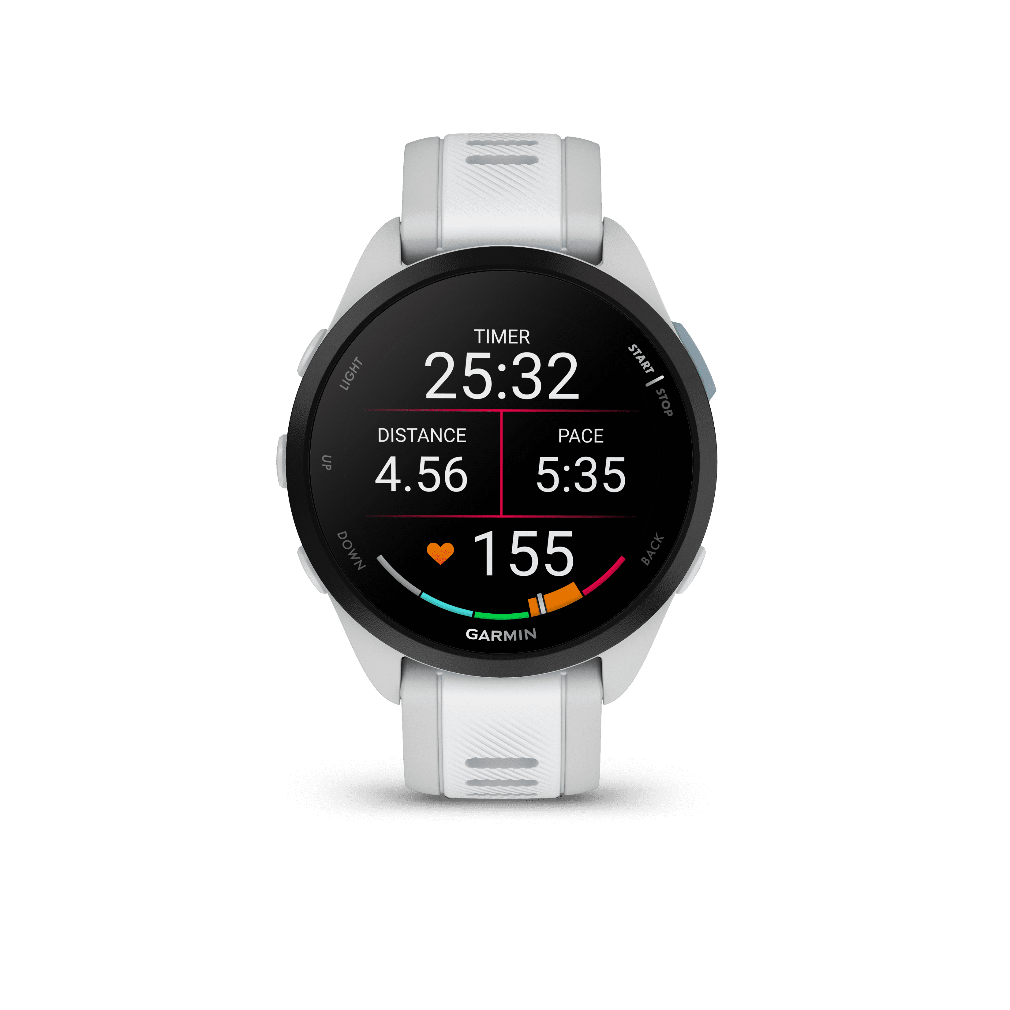 Garmin Forerunner 165 Music GPS Running Smartwatch, Mist Gray and Whitestone Bundle