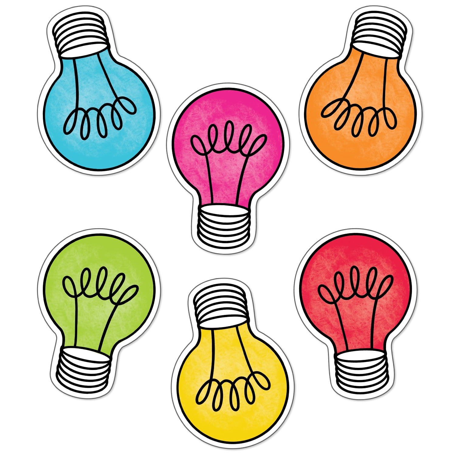 Schoolgirl Style Light Bulb Moments Colorful Light Bulbs Cutouts (36 ...