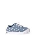 thumbnail image 3 of Wonder Nation Little Girl & Big Girl Canvas Bump Toe Sneakers, 3 of 6