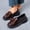 #0144-Brown, variant on Xucatan Women's Patent Leather Loafers, Metal Buckle Embellished Slip On Shoes with Thick Sole, Round Toe Casual Business Footwear, Versatile Plus Size Design for Spring Summer Daily Gift