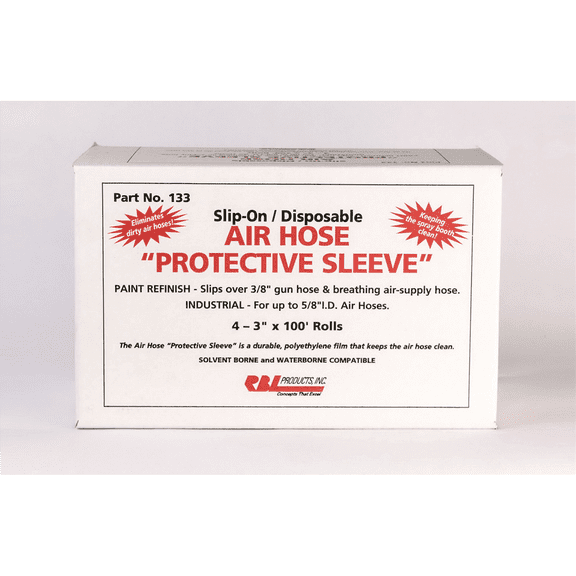 RBL Products 133 Air Hose Protective Sleeve, Polyethylene Film, 100 ft L x 3 in W