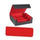 thumbnail image 2 of Caja de baraja de cartas Hugo 1800 negro rojo Estuche para baraja de cartas coleccionables, 2 of 10