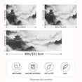 thumbnail image 4 of Dailycode Satin Pillow Case Standard Silk Pillow Cover for Hair and Skin Envelope Closure Traditional Chinese Ink Landscape 20"x26", 4 of 9