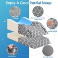 thumbnail image 3 of Almohada para piernas CloudBliss, espuma viscoelástica ajustable y refrescante, color gris, 3 of 7