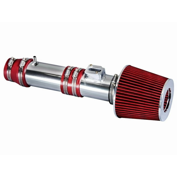 Rtunes Racing Short Ram Air Intake Kit   Filter Combo RED Compatible For 07-13 Acura MDX 3.7L / 07-13 Honda Odyssey 3.5L / 09-13 Honda Pilot/Ridgeline 3.5L