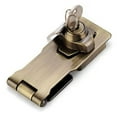 thumbnail image 1 of HLONK Twist Knob Keyed Locking Hasp Padlock Set for Cabinets Security Door Van Lock, 1 of 20