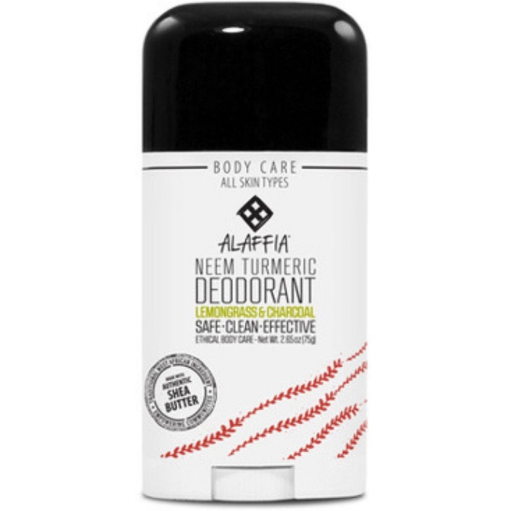 Alaffia, Neem Turmeric Deodorant, Lemongrass & Charcoal 2.65 oz