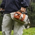 thumbnail image 4 of Water Bottle Holder with Strap, Insulation Water Bottle Carrier Bag with Phone Pocket, Crossbody Water Bottle Holder for Hiking Walking White, 4 of 6