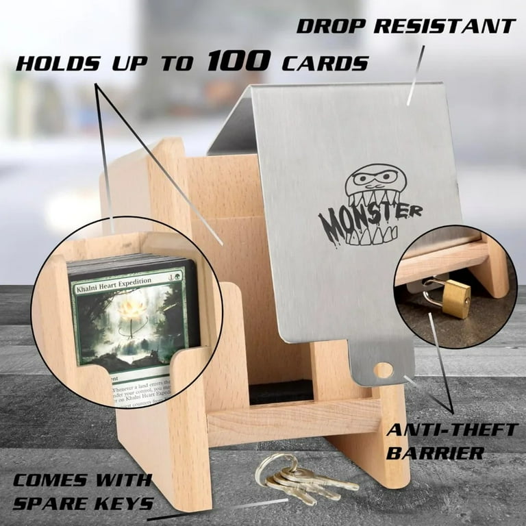 Monster Guillotine Wooden Deck Box -Trading Card Case w/Anti-Theft