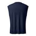 thumbnail image 5 of Ediodpoh Ribbed Knit Sweater Vest Oversized Sleeveless Top Casual Layering Piece for Fall Winter Fashion Comfortable Soft Yarn Sweater Vest Navy M, 5 of 5