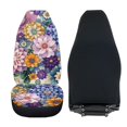 thumbnail image 3 of Uorisanigo Dahlia Print Car Seat Cover Front for Cars, Soft Plush Auto Seat Cover, Soft and Comfortable Accessories Auto Trucks Van SUV, 2 Packs, 3 of 7