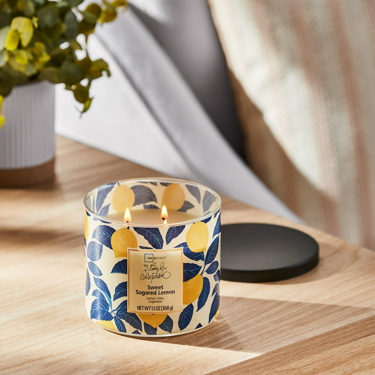 Mainstays by Becky G. & Alejandra 3-Wick Sweet Sugared Lemon