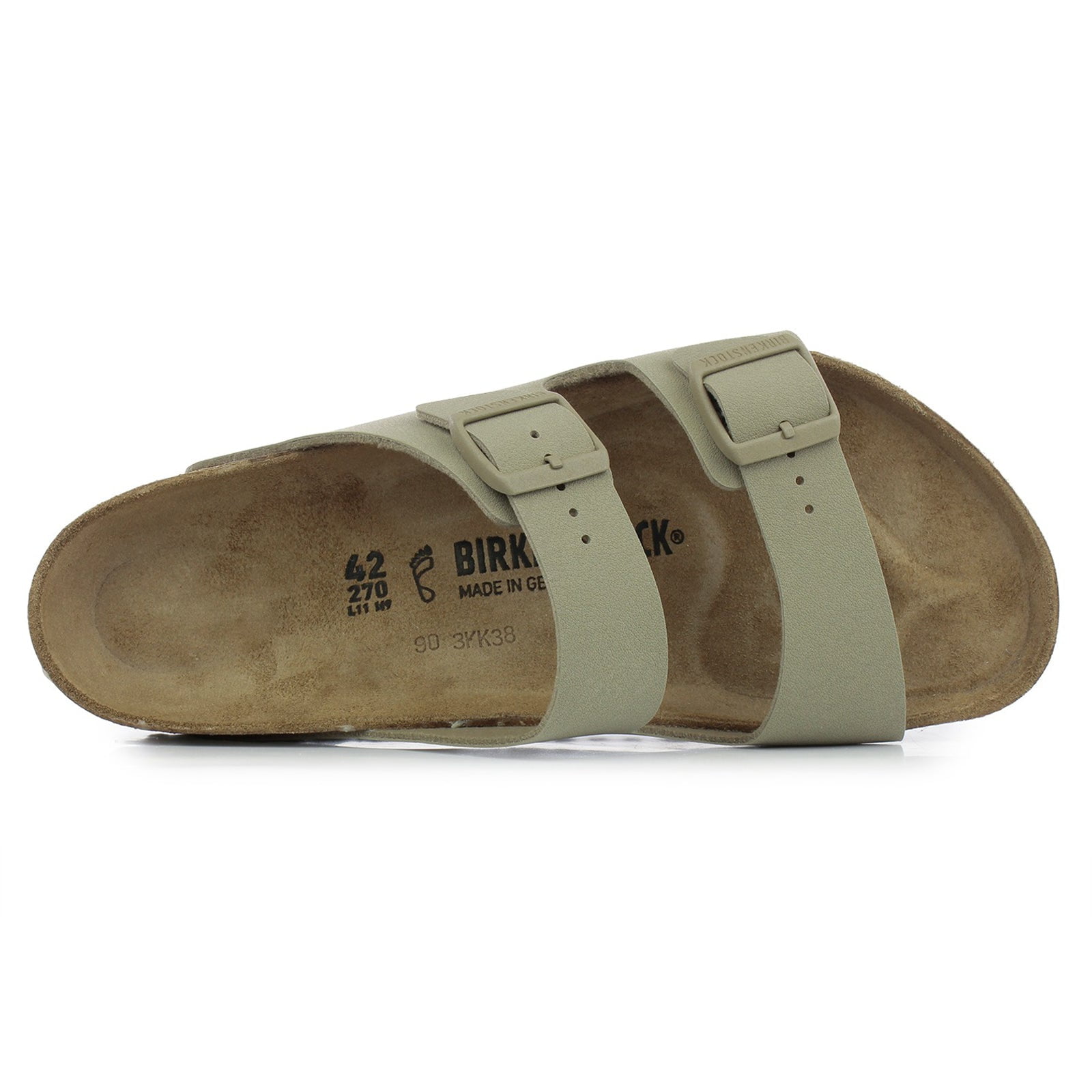 Birkenstock Unisex Arizona BS Birko-Flor Faded Khaki Sandals 7 W / 5 M US