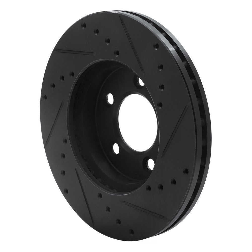 Dynamic Friction Company 633-54039L DFC Brake Rotor - Drilled And Slotted - Black
