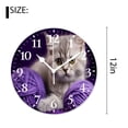 thumbnail image 2 of 12 Inch Wall Clock Battery Operated Silent Clock Decorative for Office, Kitchen, Outdoor, Living Room，Cat Animal Cute Design, 2 of 4