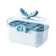 thumbnail image 5 of Caja de almacenamiento para accesorios de cabello para niñas, caja de almacenamiento para joyas, organizador para lazos de cabello Azul, 5 of 7